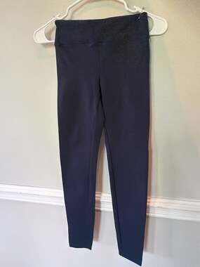 Koral Women's Lustrous High-Rise Leggings in Navy Snakeskin Jacquard  xs